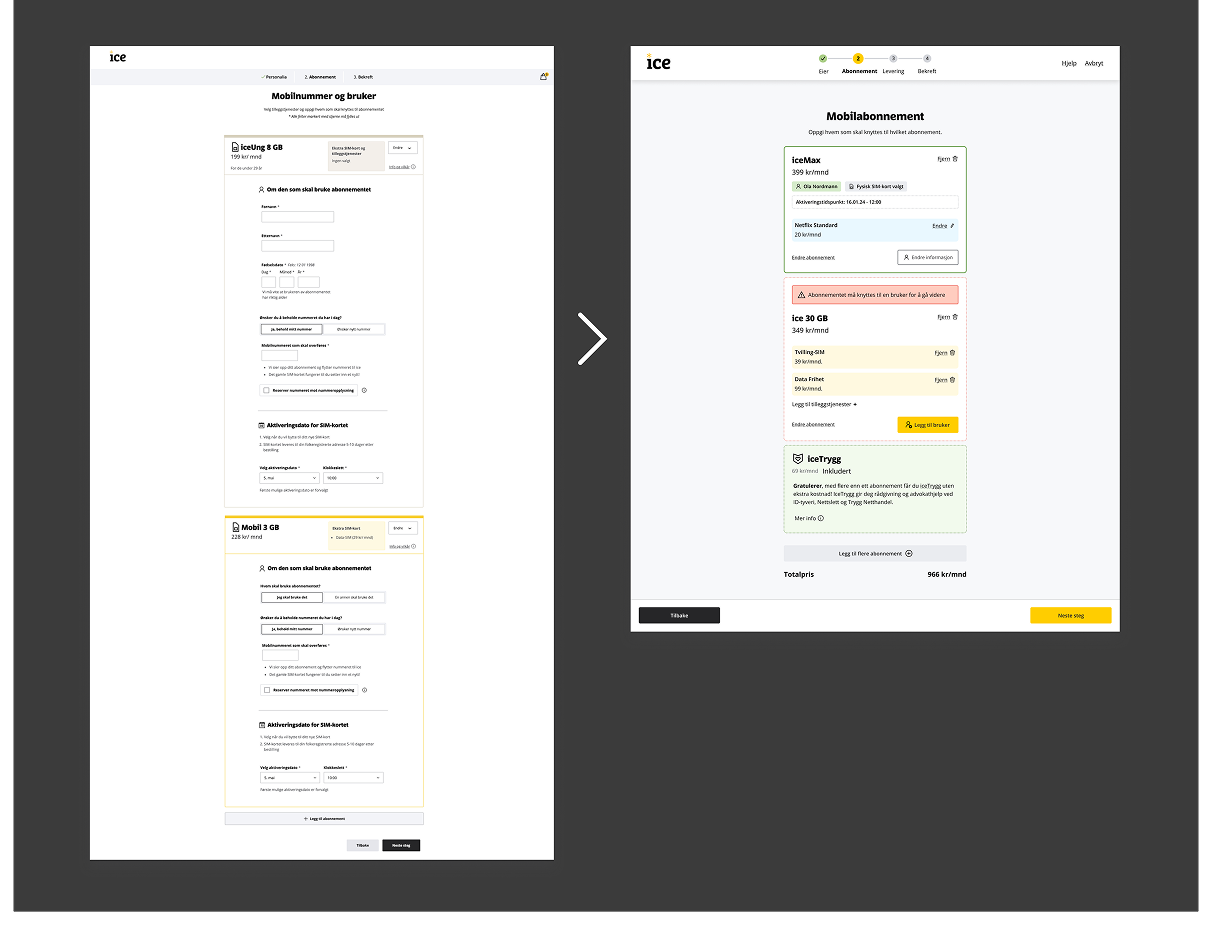 ice.no checkout redesign